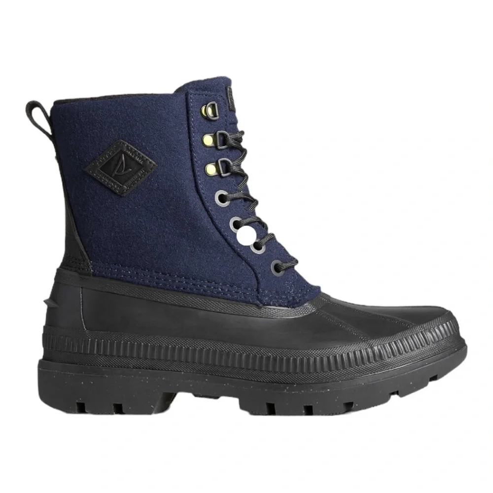 SPERRY Seacycled Ice Bay Boot Wool Blend Upper Navy